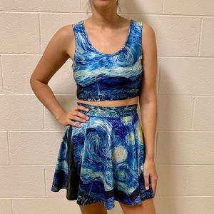 Vincent Van Gogh ✨Starry Night✨ Skirt & Top Set